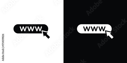 Url icon glyph vector Illustration