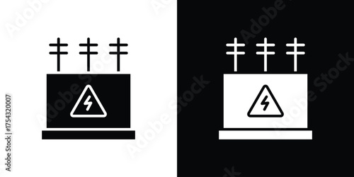 Transformer icon glyph vector Illustration