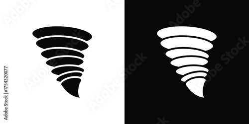 Tornado icon glyph vector Illustration