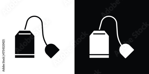 Tea bag icon glyph vector Illustration