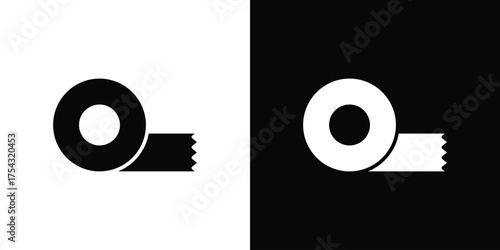 Tape icon glyph vector Illustration