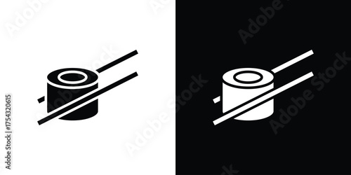 Sushi icon glyph vector Illustration