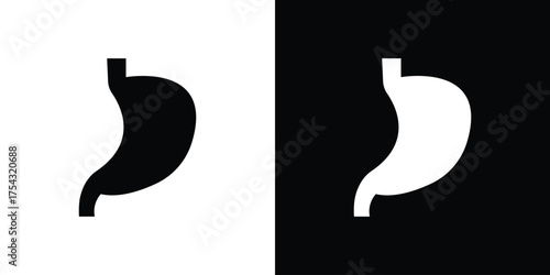 Stomach icon glyph vector Illustration