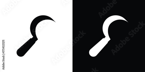 Sickle icon glyph vector Illustration