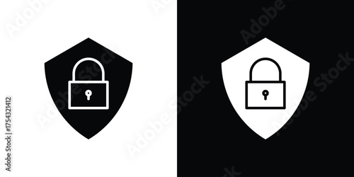 Security icon glyph vector Illustration