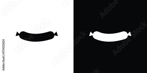 Sausage icon glyph vector Illustration