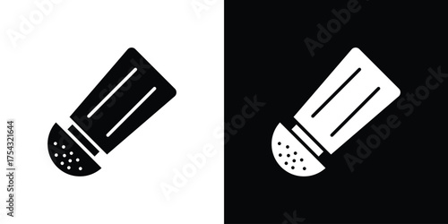 Salt shaker icon glyph vector Illustration