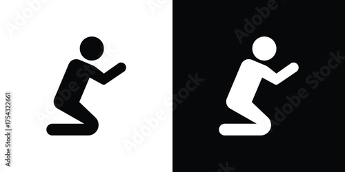 Person Praying icon glyph vector Illustration