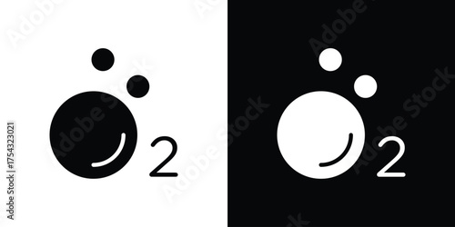 Oxygen O2 icon glyph vector Illustration