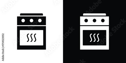 Oven icon glyph vector Illustration