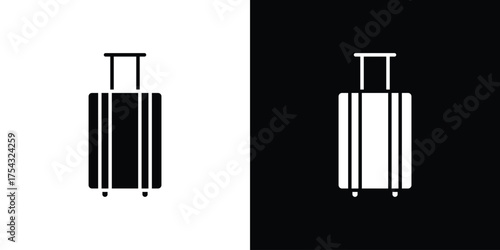 Luggage icon glyph vector Illustration