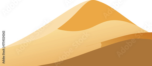Abstract desert landscape background with wavy sand dunes in warm earthy tones minimalist vector illustration