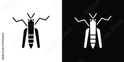 Locust icon glyph vector Illustration