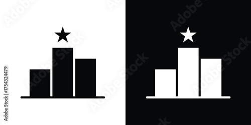 Leaderboard icon glyph vector Illustration
