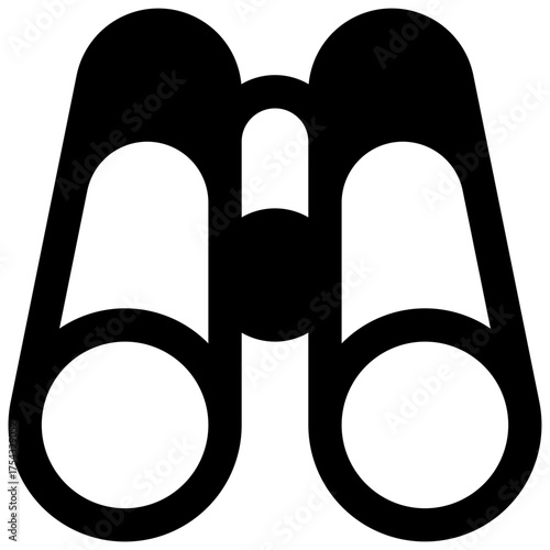 Vision. Outlined stroke vector icon with black-filled details.