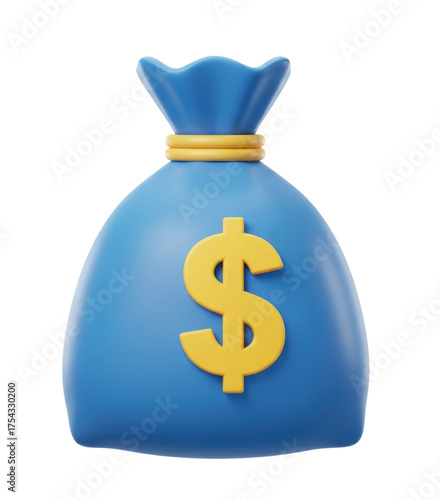 Money bag with dollar sign transparent background cutout png