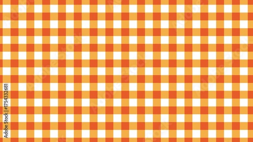 Orange and white gingham pattern background Keywords: gingham, pattern, checkered, plaid, fabric