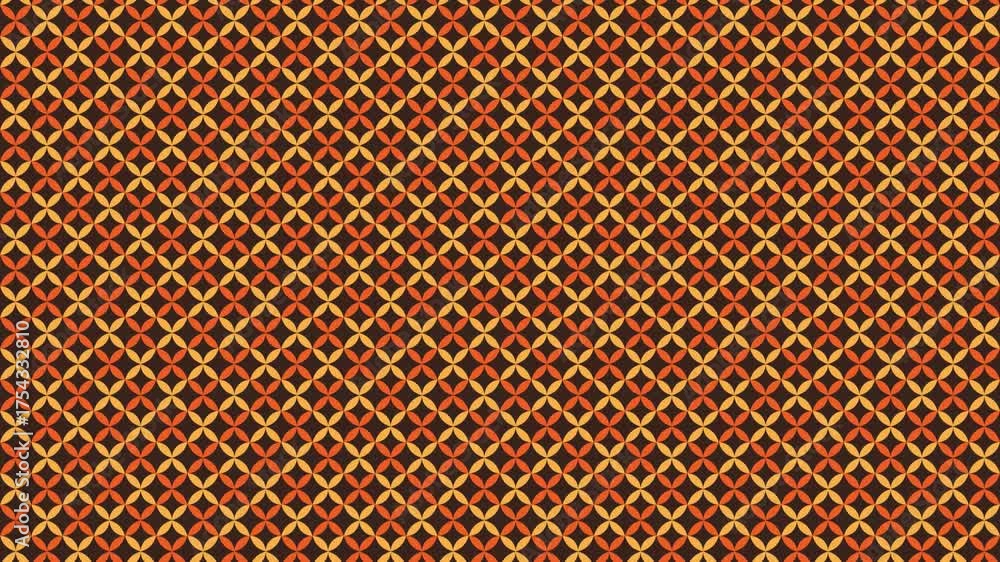 Orange and yellow geometric pattern on dark background Keywords: geometric, pattern, shapes