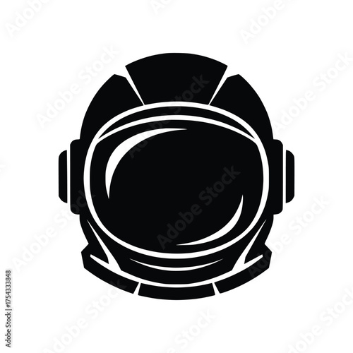 Astronaut Space Helmet Silhouette Icon