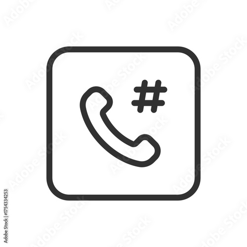 Selected Call Icon – Modern, Simple Flat Vector Illustration for Website or Mobile App
