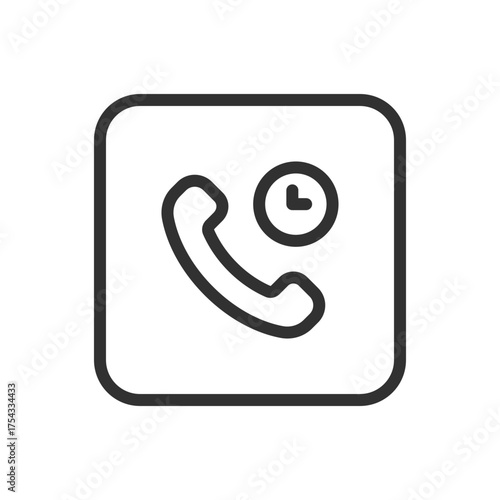 Call History Icon – Modern, Simple Flat Vector Illustration for Website or Mobile App