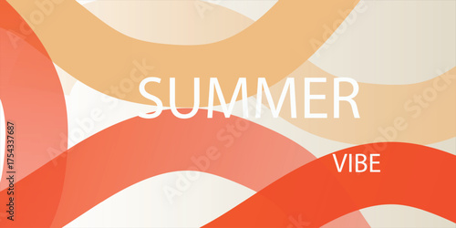 Creative concept of summer bright cover, card or poster in minimal style for corporate identity .