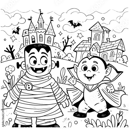 halloween monsters spooky