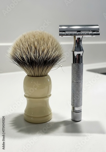 Shaving Brush and Razor Set for a Traditional Shave.
