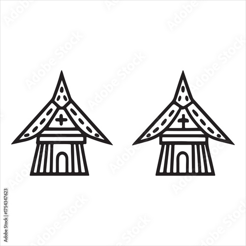 Historical Indigenous Architecture, The Rustic Tribal House Symbolizing Community Heritage and Traditional Earthen Building in a Sustainable Village.