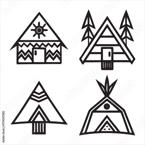 A Rustic Earthen Tribal House Structure, Showcasing Indigenous Architecture and Traditional Village Life, Symbolizing Community Heritage and Sustainable Cultural Design.