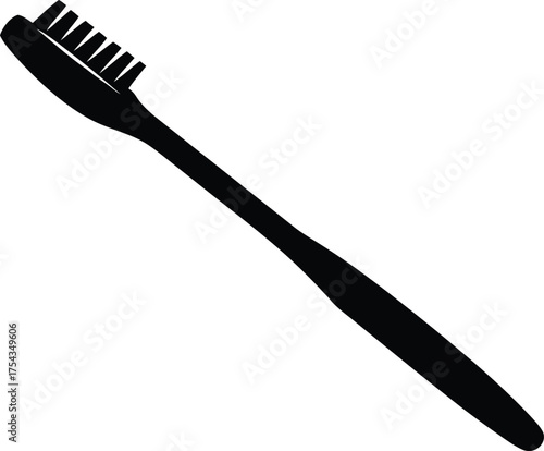 Simple toothbrush icon isolated