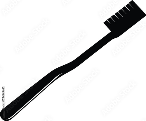 Teeth cleaning brush vector icon