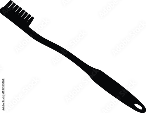 Dental care toothbrush silhouette