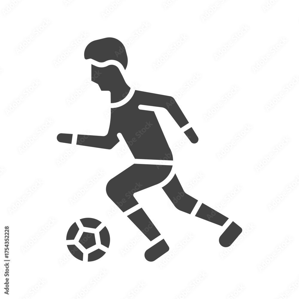 Naklejka premium Soccer Player icon vector image. Suitable for mobile apps, web apps and print media.