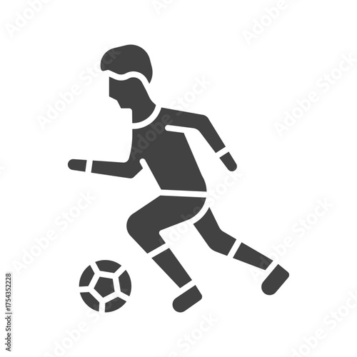 Soccer Player icon vector image. Suitable for mobile apps, web apps and print media.