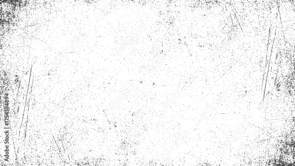 Fototapeta premium Monochrome grunge texture with irregular graphic elements and distressed effect. Abstract vector grunge background with uneven monochrome texture overlay.