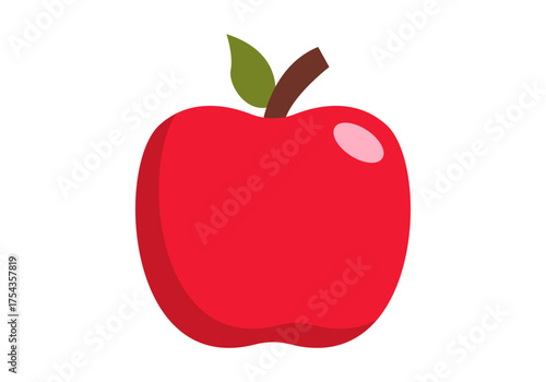 Apple Flat Colored Icon Set Minimal Fresh Fruit Design for Healthy Organic Food Projects