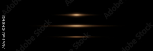 Horizontal stripes of light, line rays effect.