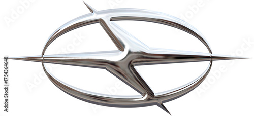 3d liquid chrome abstract shape element