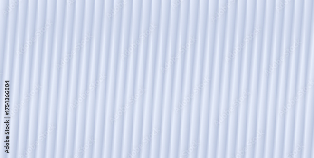 Fototapeta premium Soft blue, white, and grey ribbed glass texture in a smooth gradient. Vector design with a reeded, acrylic-like surface, creating a sleek, semi-transparent look—perfect for bath walls, windows, panels