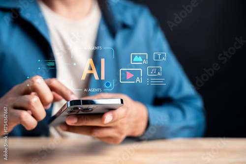 Generative AI content automation for image, text, video, and audio. artificial intelligence tools for smart creation, productivity, and digital transformation.