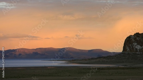 sunset over the river