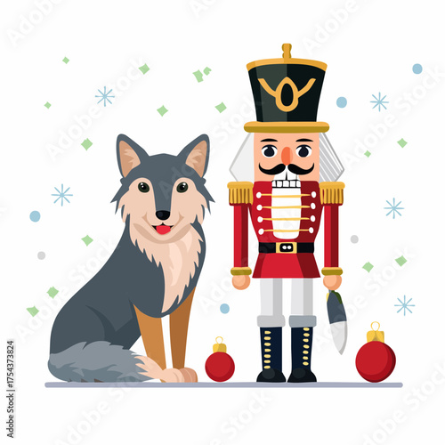 Nussknacker mit einem Wolf