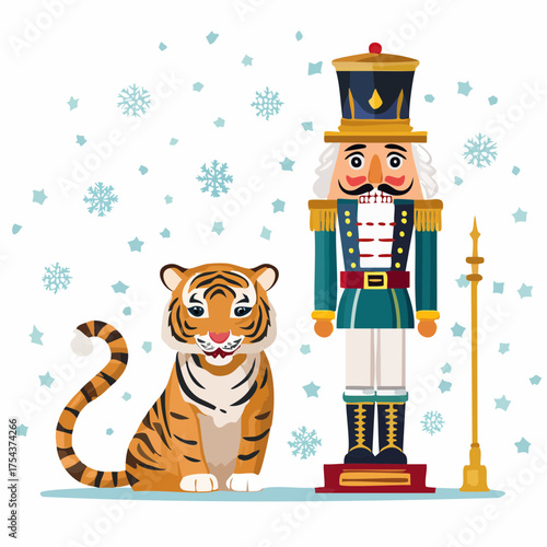 Nussknacker mit einem Tiger