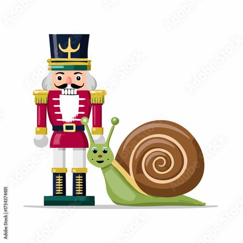 Nussknacker mit einer Schnecke