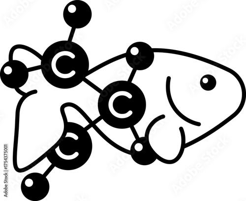 Marine Collagen Icon. Product information icon.