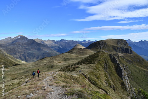Panorami della Val Brembana salendo sopra i Piani dell'Avaro, Lombardia,Italia