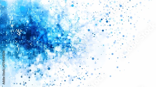 Wallpaper Mural Abstract blue splash with digital elements and gradients, creating a modern artistic background Torontodigital.ca