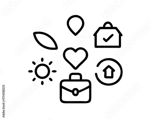 Iconic representation of worklife balance