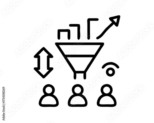 Marketing funnel with customer segmentation and data analysis